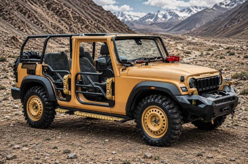 New Mahindra Defence ATV Based on Thar Roxx Unveiled