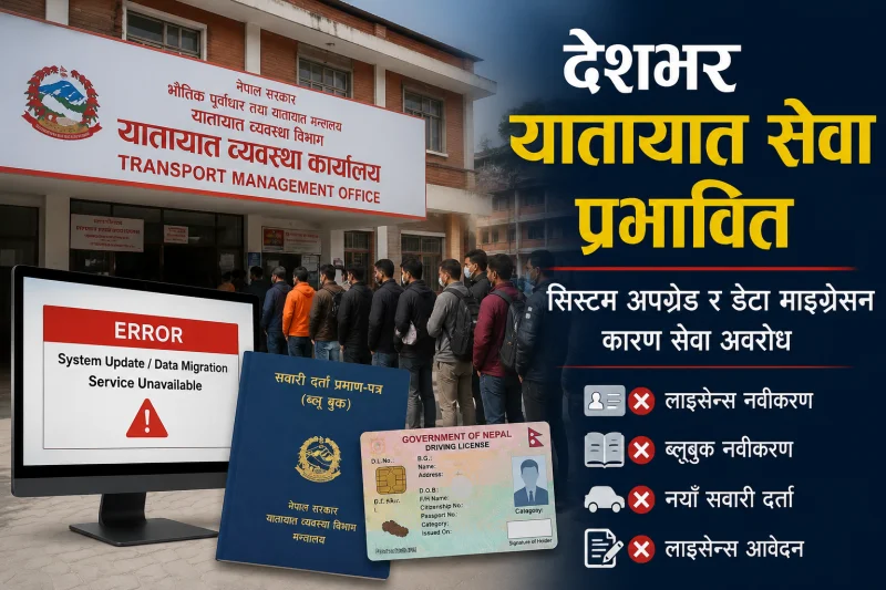 देशभर यातायात सेवा प्रभावित, कारण के हो?