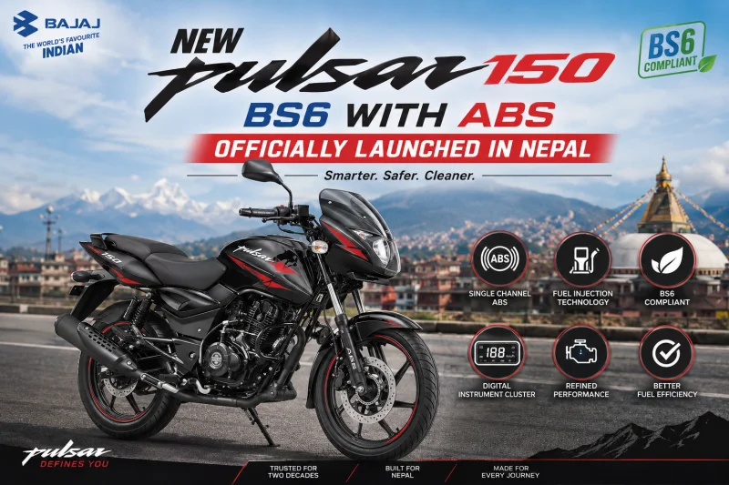 New Bajaj Pulsar 150 BS6 with ABS Officially Launched in Nepal