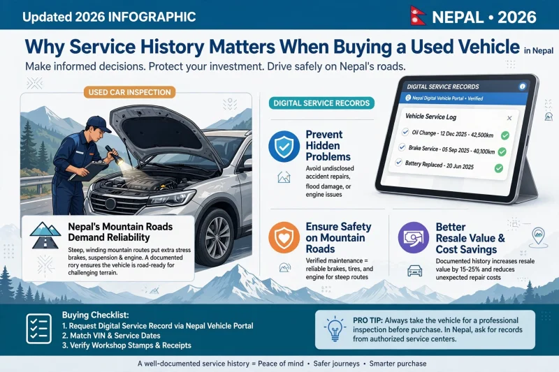 Why Service History Matters When Buying a Used Vehicle in Nepal