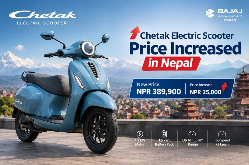 Chetak Electric Scooter Price Increased in Nepal